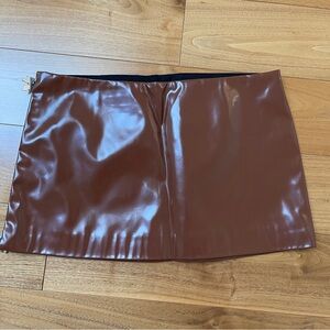 ACNE STUDIOS Brown Zip Miniskirt